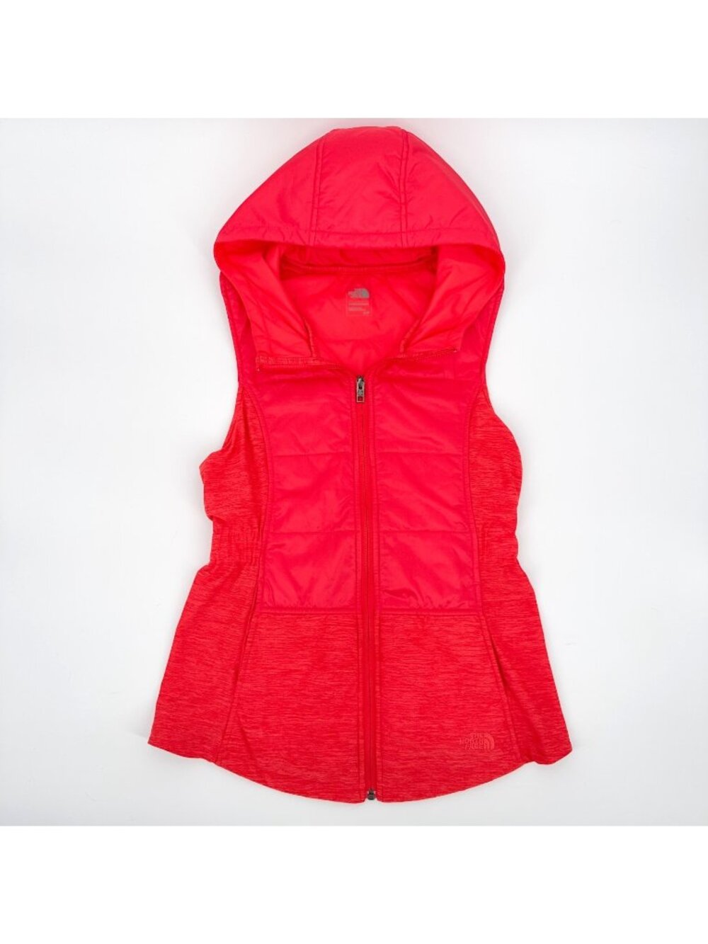 The North Face Pseudio Vest Full‎ Zip Women's Small Insulated Hooded Embroidered